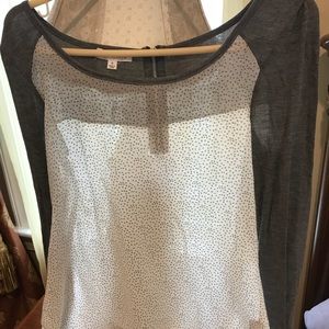 Blouse, combination material